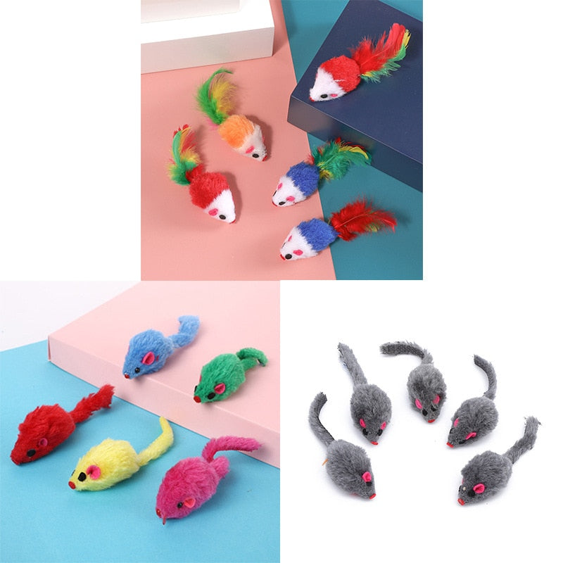 5Pcs Simulation Mouse Cat Teasing