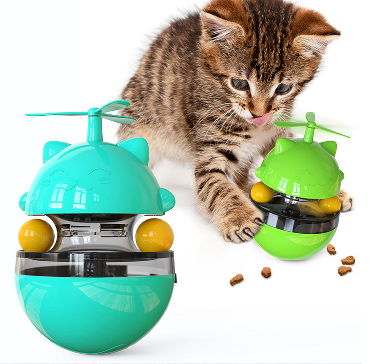 Cat Windmill Feeder Ball Food Dispenser