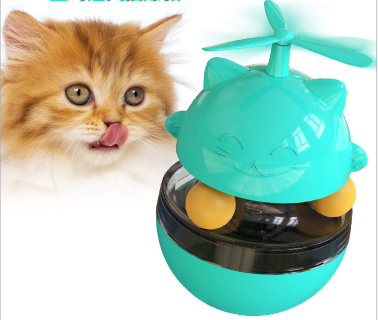 Cat Windmill Feeder Ball Food Dispenser