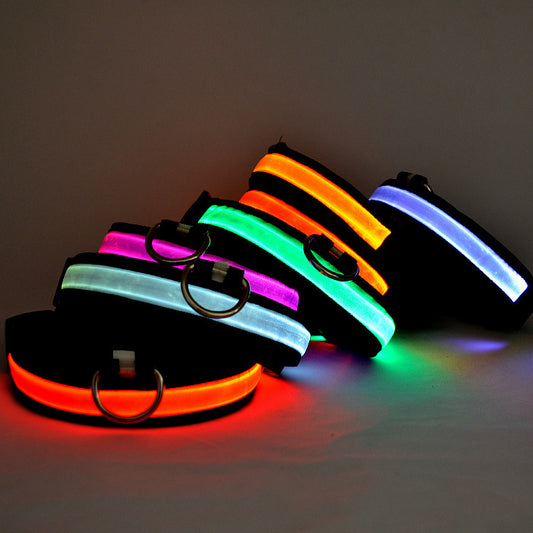 LED Pet Luminous Collar USB Charging