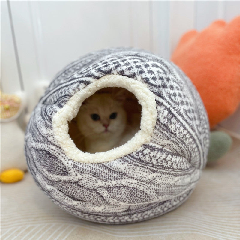 Woven Wool Ball Cat Nest