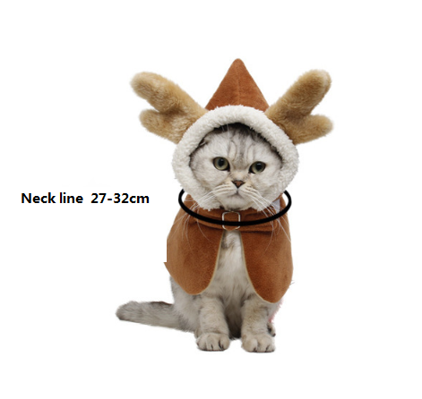 Funny Elk Design Cat Costume