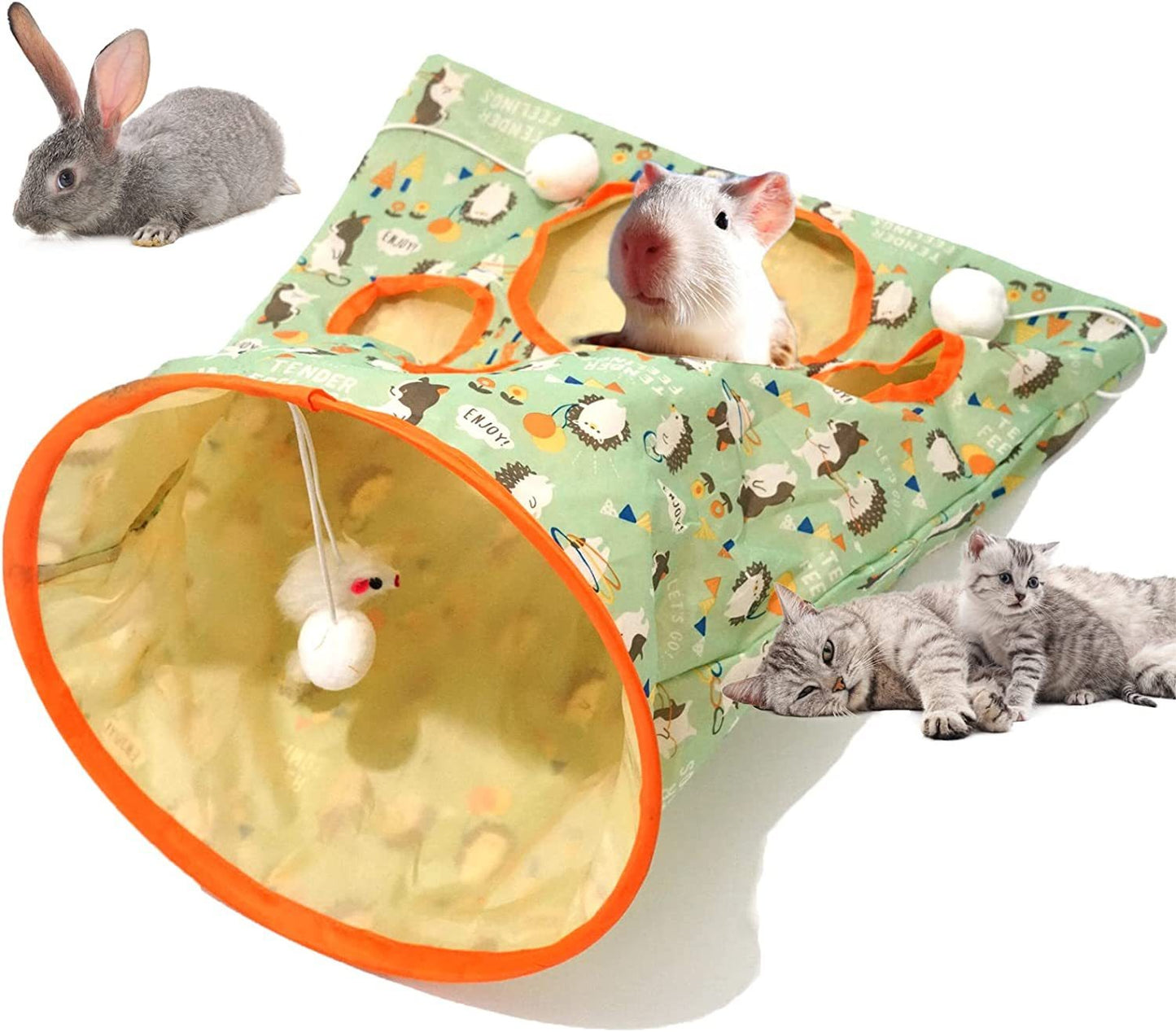 Cat Tunnel With Noise Paper Interactive Toy