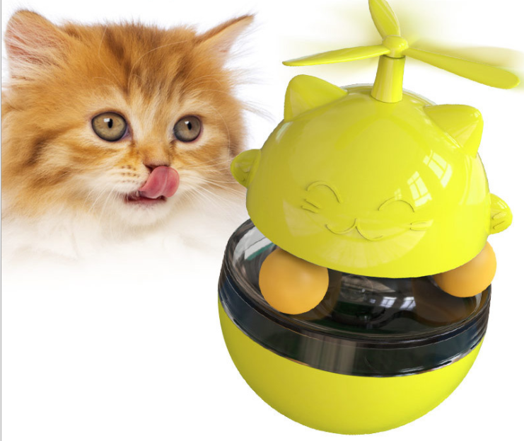 Cat Windmill Feeder Ball Food Dispenser