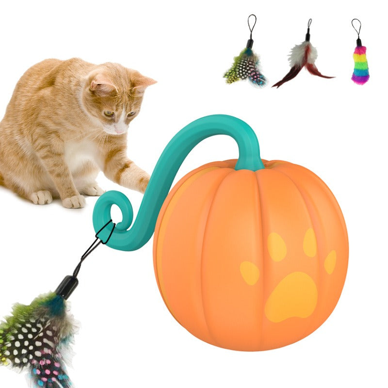 Pumpkin Appearance Electric Ball Cat Toys