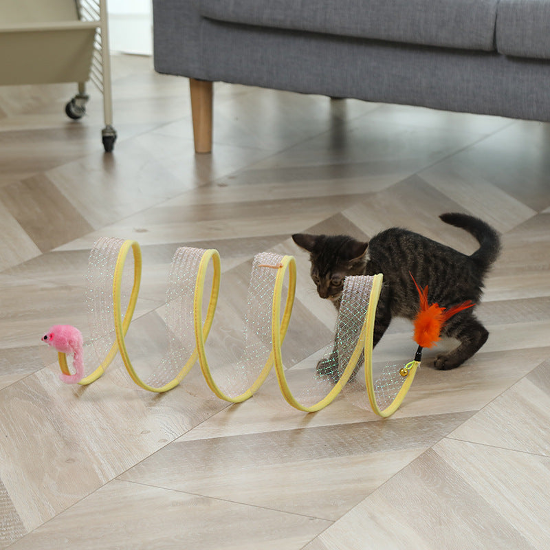 S-Shaped Cat Tunnel Toys Foldable Channel