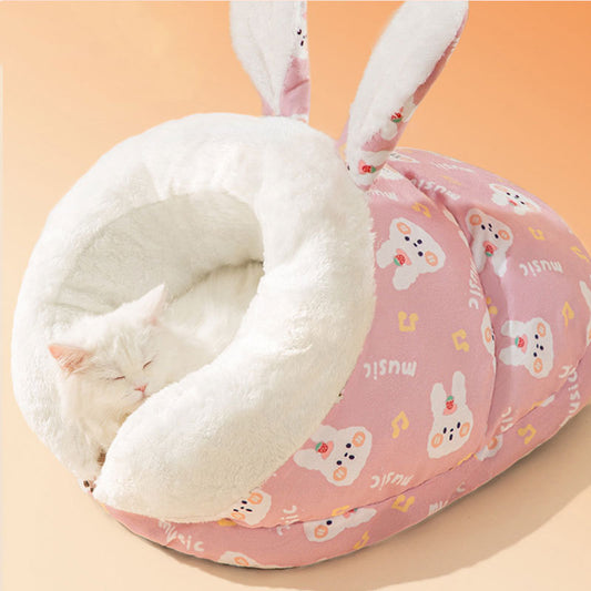 Cat Warm Semi Closed Bed