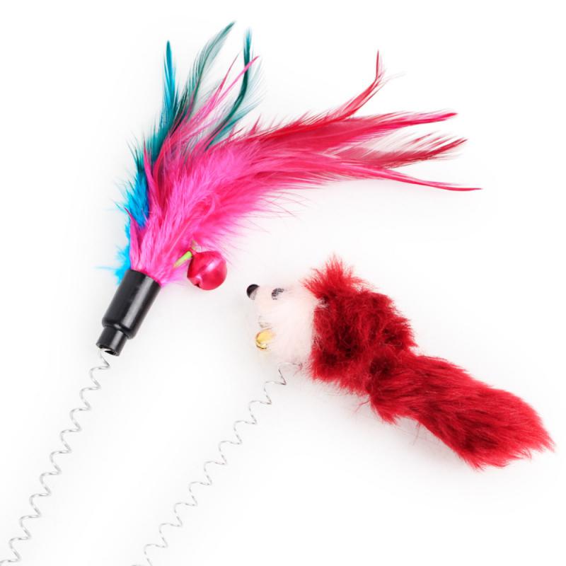 Multicolor Feather Stick Toy