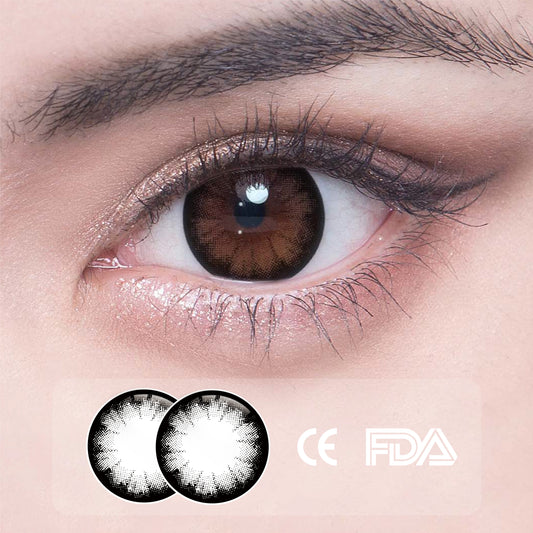 1 Stück FDA-Zertifikat Augen Bunte Kontaktlinsen - Bohemian Deep Black