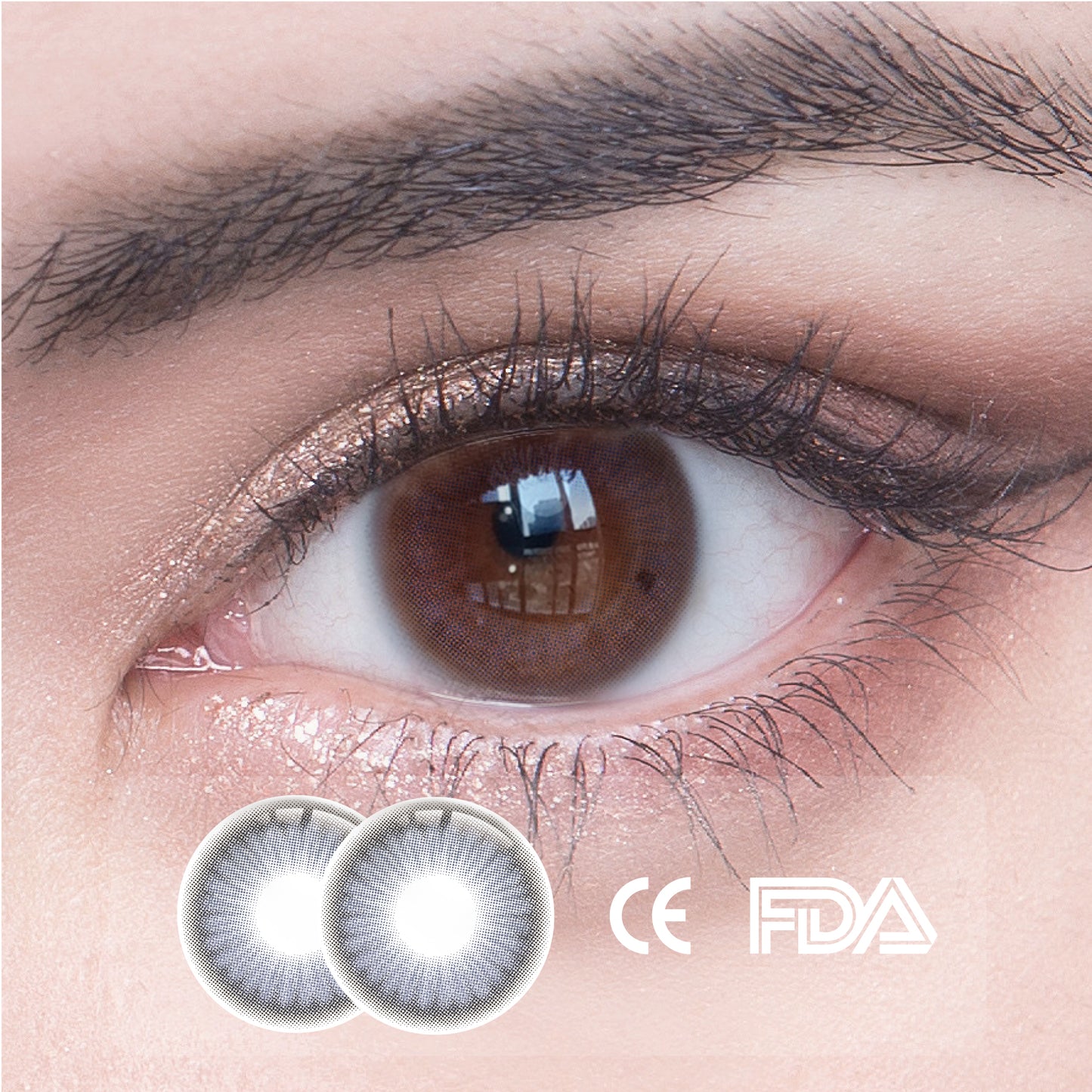 1Pcs FDA Certificate Eyes Colorful Contact Lenses - Rumba blue