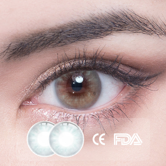 1 قطعة شهادة FDA للعيون عدسات لاصقة ملونة - عدن أزرق فاتح