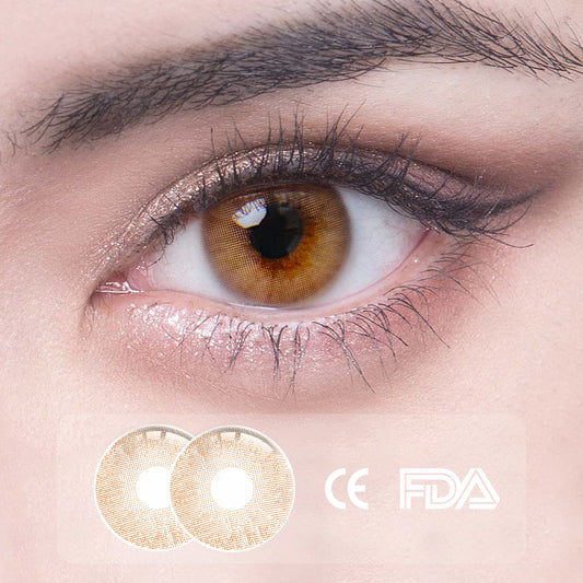 1 قطعة شهادة FDA للعيون عدسات لاصقة ملونة - Wonderland Choco