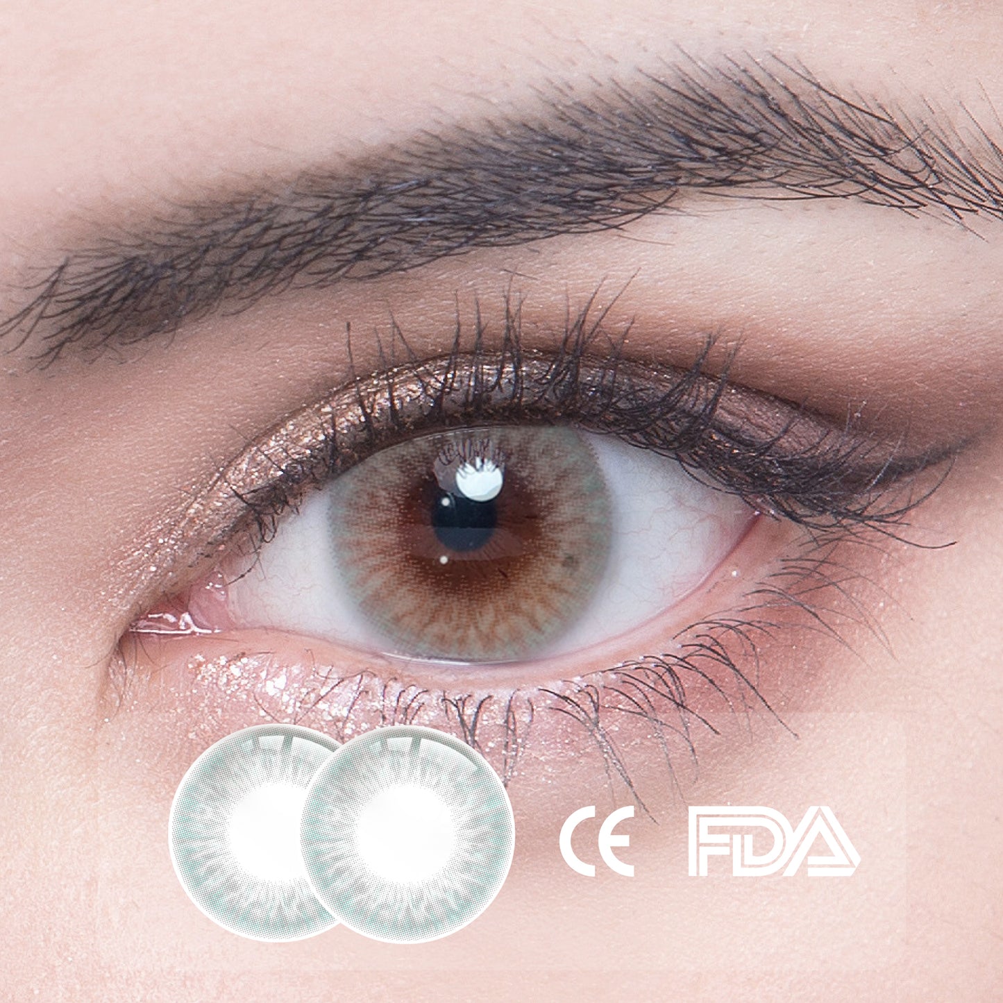 1Pcs FDA Certificate Eyes Colorful Contact Lenses - Lolita light grey