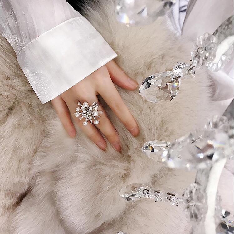 Fashion Big Snowflake Rings