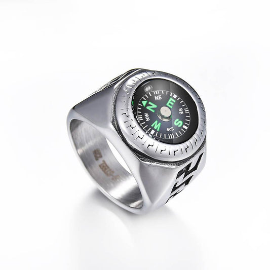 Stainless Steel Sailing Rings with Compass