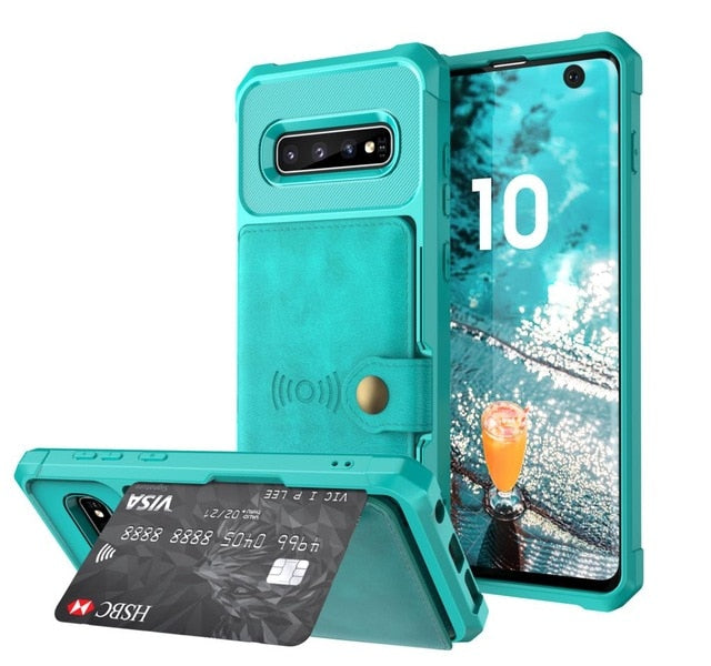 Samsung Galaxy S10 Plus S10e Note 9 Credit Card Case Wallet and cover