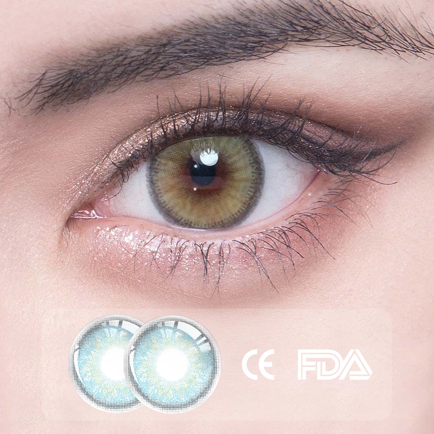 1Pcs FDA Certificate Eyes Colorful Contact Lenses - Wonderland blue