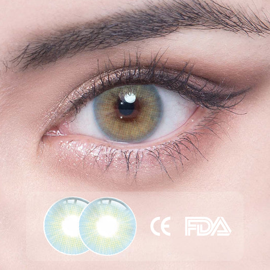 1Pcs FDA Certificate Eyes Colorful Contact Lenses - Vibrancy light blue