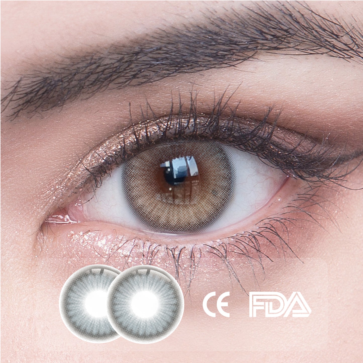 1pcs FDA Certificate Eyes Colorful Contact Lenses - Jazz green