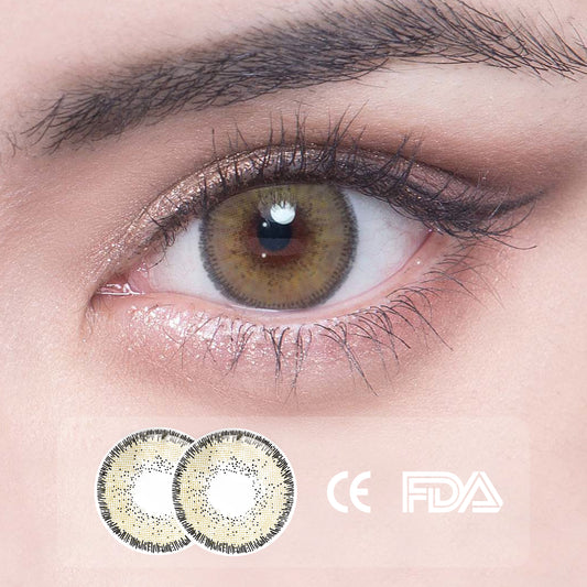 1 Stück FDA Certificate Eyes Bunte Kontaktlinsen - Wunderland braun