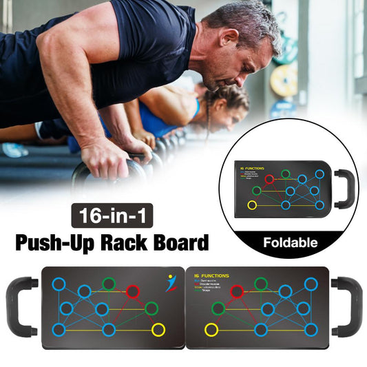 16-in-1 Push-Up Board Handle Foldable Workout Fitness Equipment