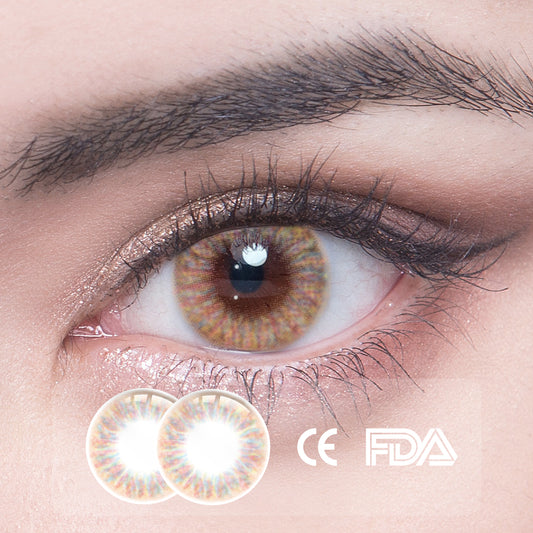 1 Stück FDA-Zertifikat Augen Bunte Kontaktlinsen - Lolita Braun