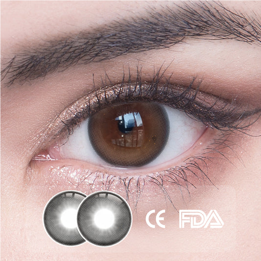 1 Stück FDA-Zertifikat Augen Bunte Kontaktlinsen - Fasziniert Schwarz