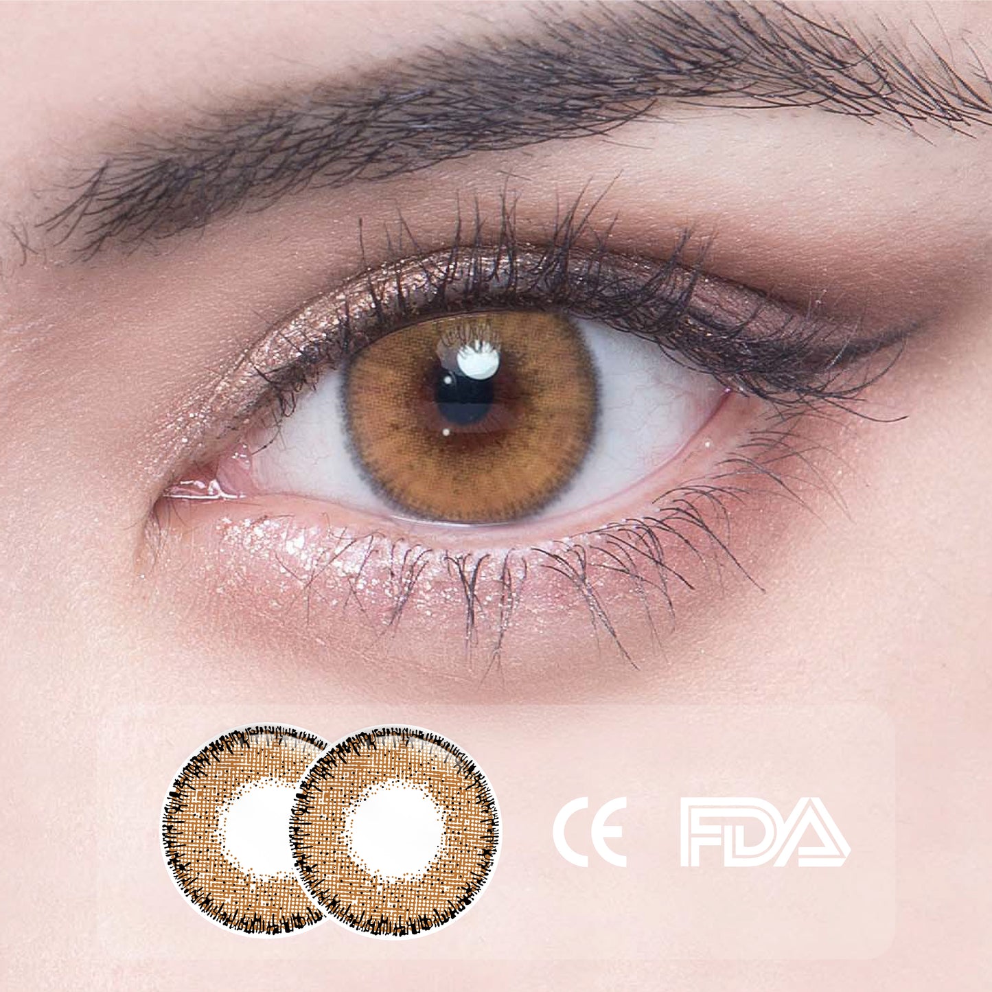 1Pcs FDA Certificate Eyes Beautiful Colorful Contact Lenses -Bohemian deep brown