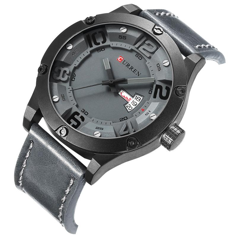 CURREN Leather Sports Watch