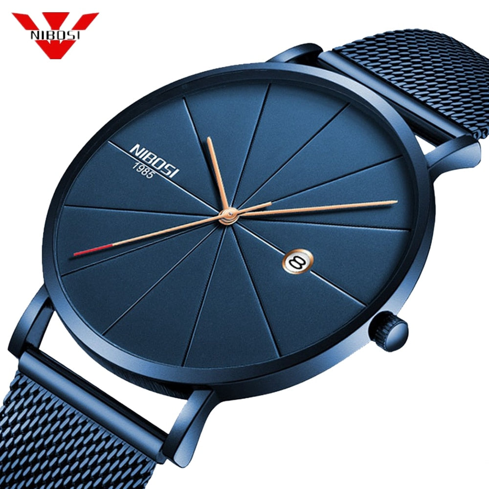 NIBOSI Ultra Thin Fashion Men Watch