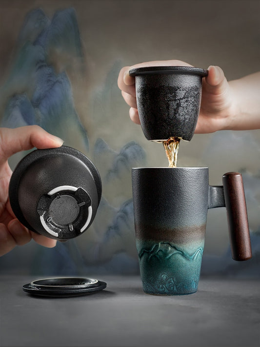 Kreative große Tee-Kaffeetasse aus Keramik