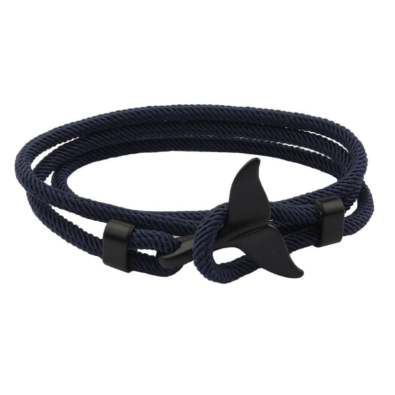 Whale Tail Viking Rope Bracelet (029)