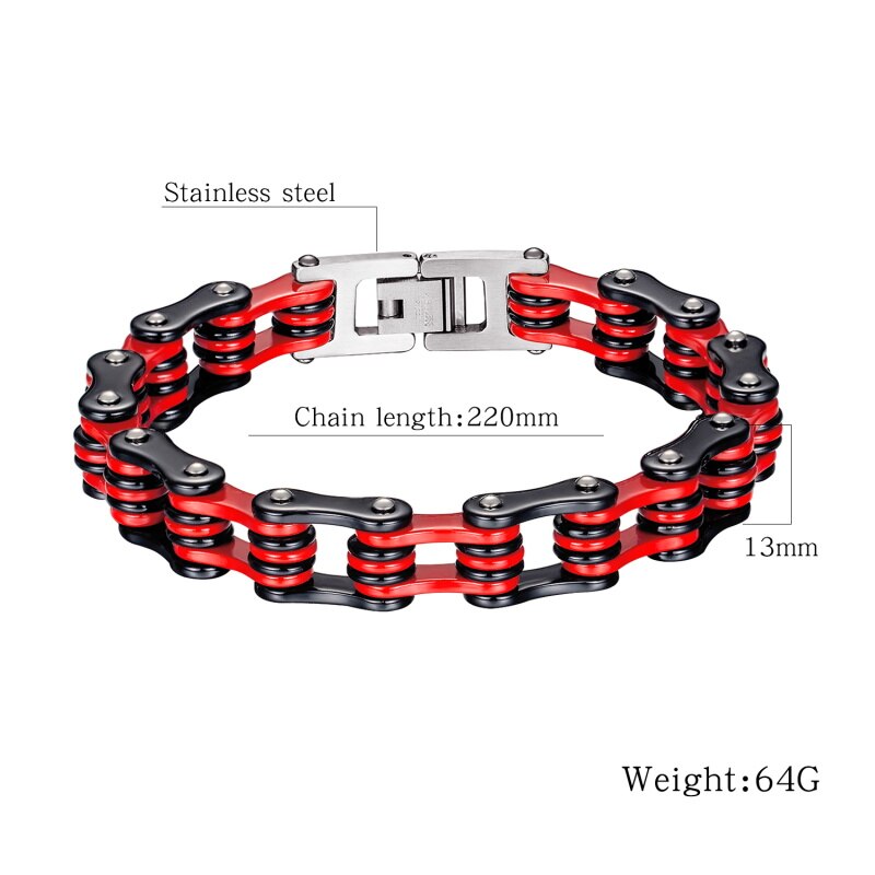 Red Stainless Steel Bracelet (042)