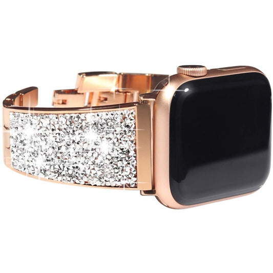 Luxus-Diamant-Edelstahl für Apple-Uhr