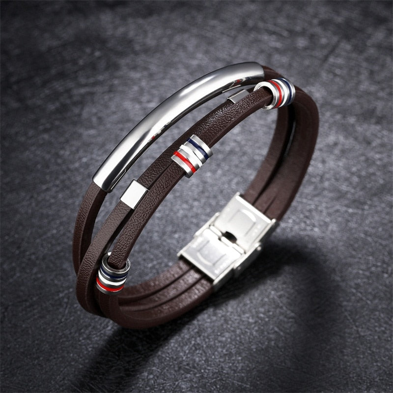 Brown Leather Bracelet (005)