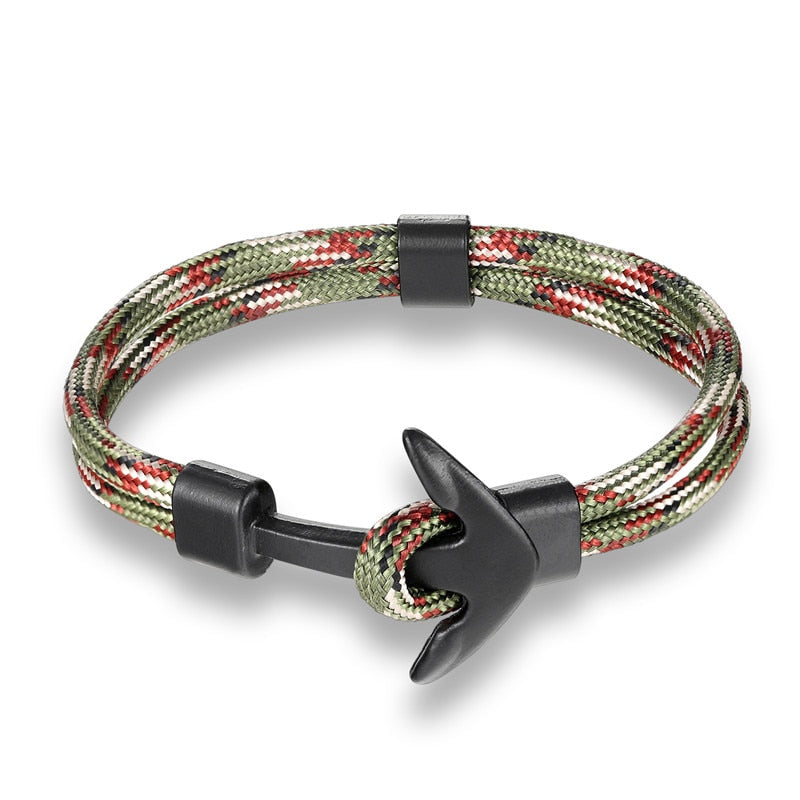 Multilayer Black Anchor Bracelets (078)