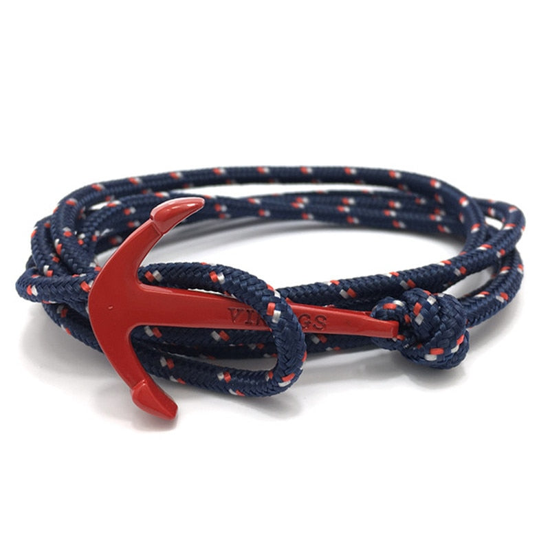Vikings Bracelets with Red Anchor