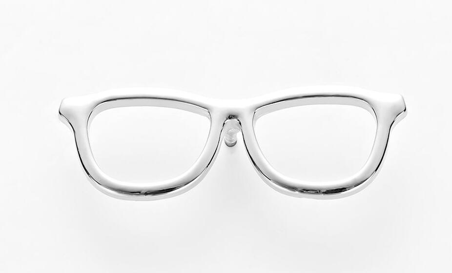 Glasses Shape Lapel Pins Brooches