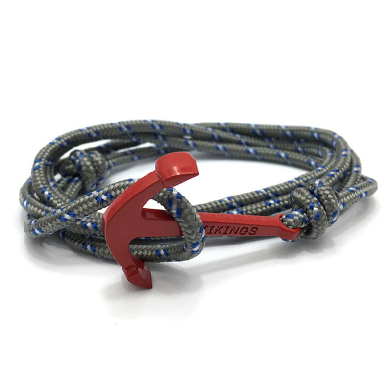 Vikings Bracelets with Red Anchor