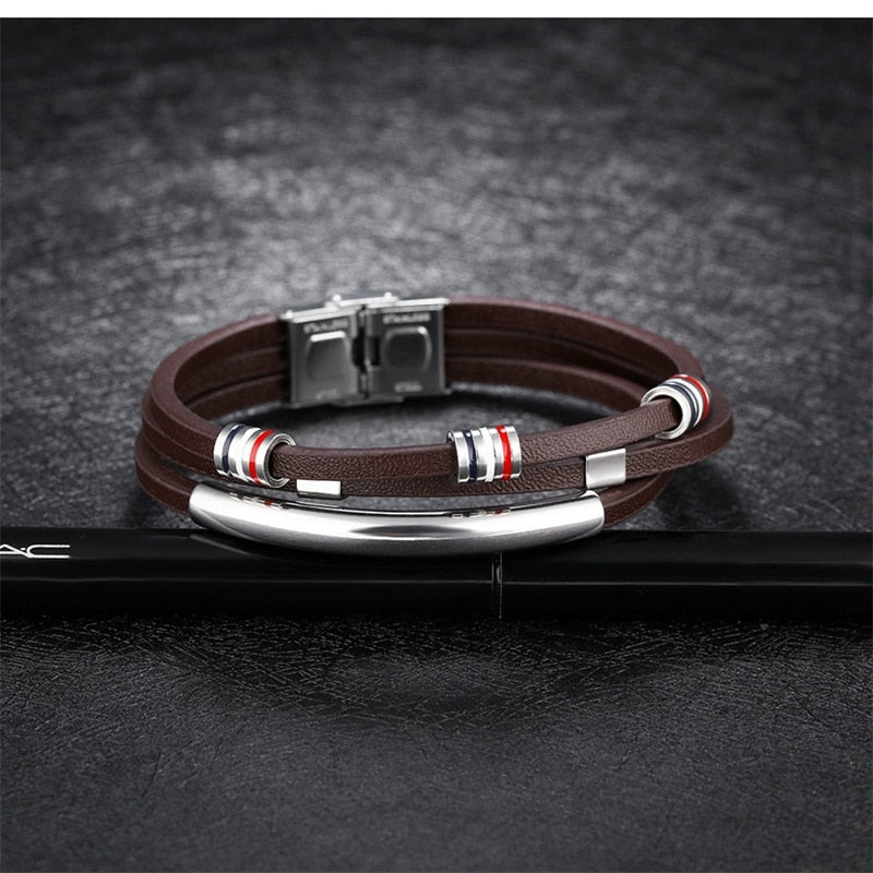 Brown Leather Bracelet (004)