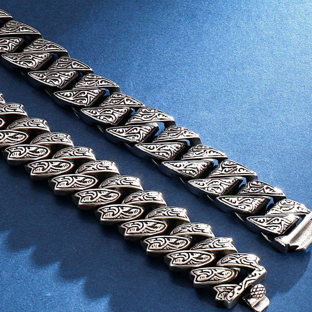 Heavy Bracelet Vintage Pattern (067)