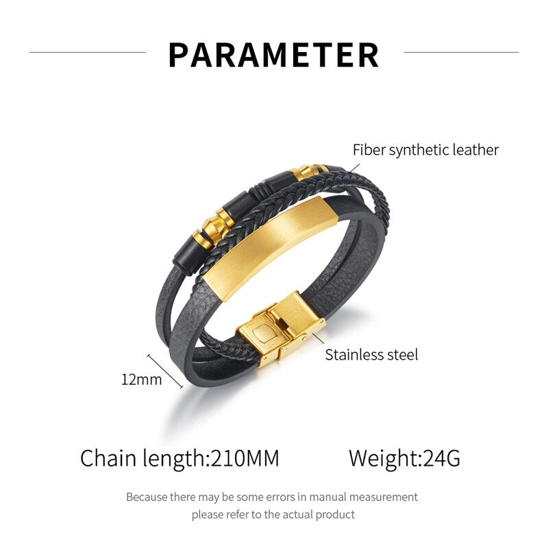 Multi Layer Leather Bracelets (036)