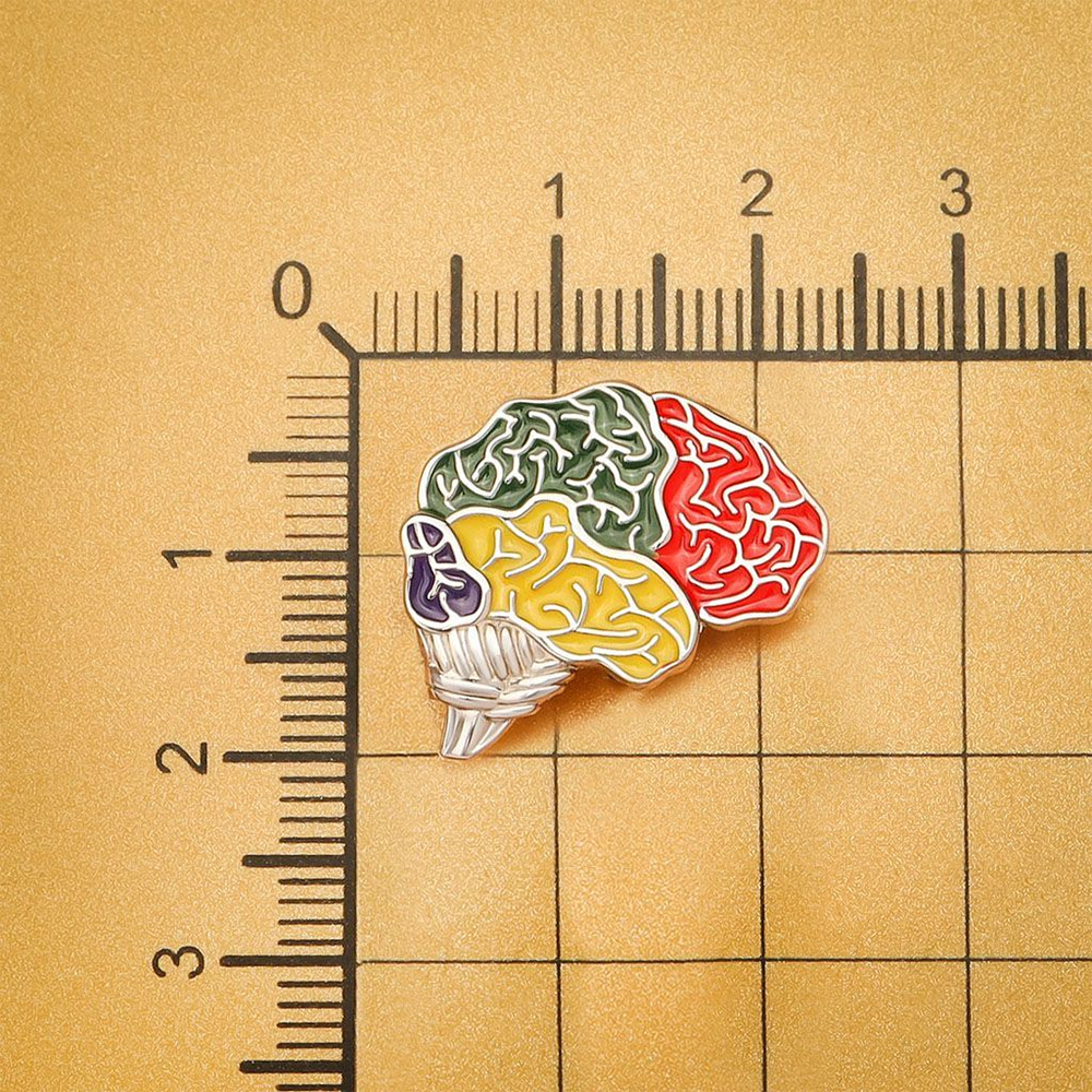 Rainbow Brain Enamel Brooch