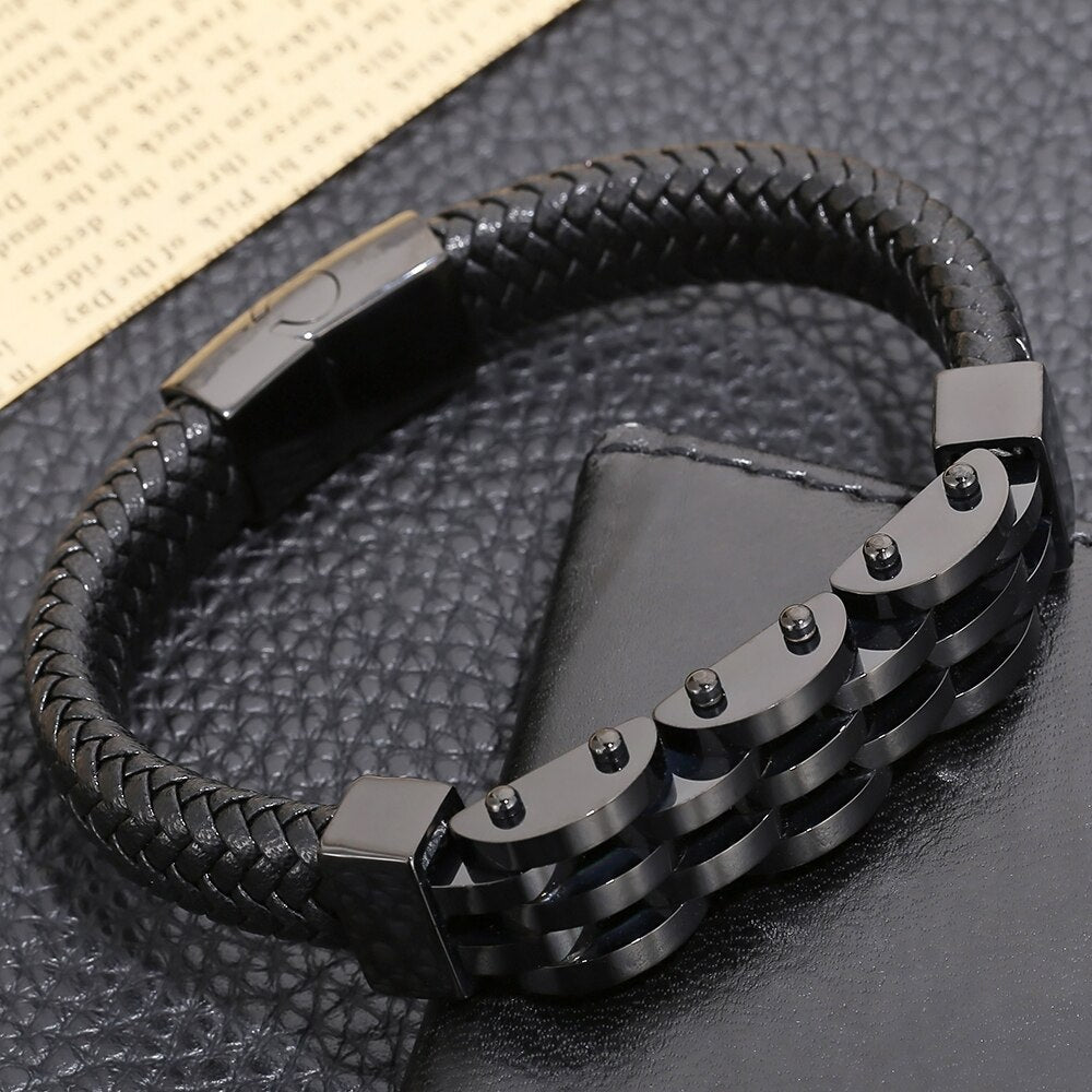 12MM Braided Leather Cord Bracelet