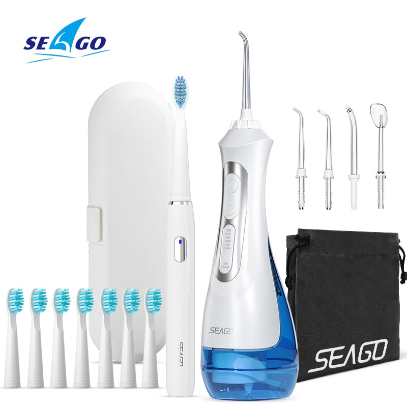 Seago Rechargeable Electric Toothbrush with Water Flosser