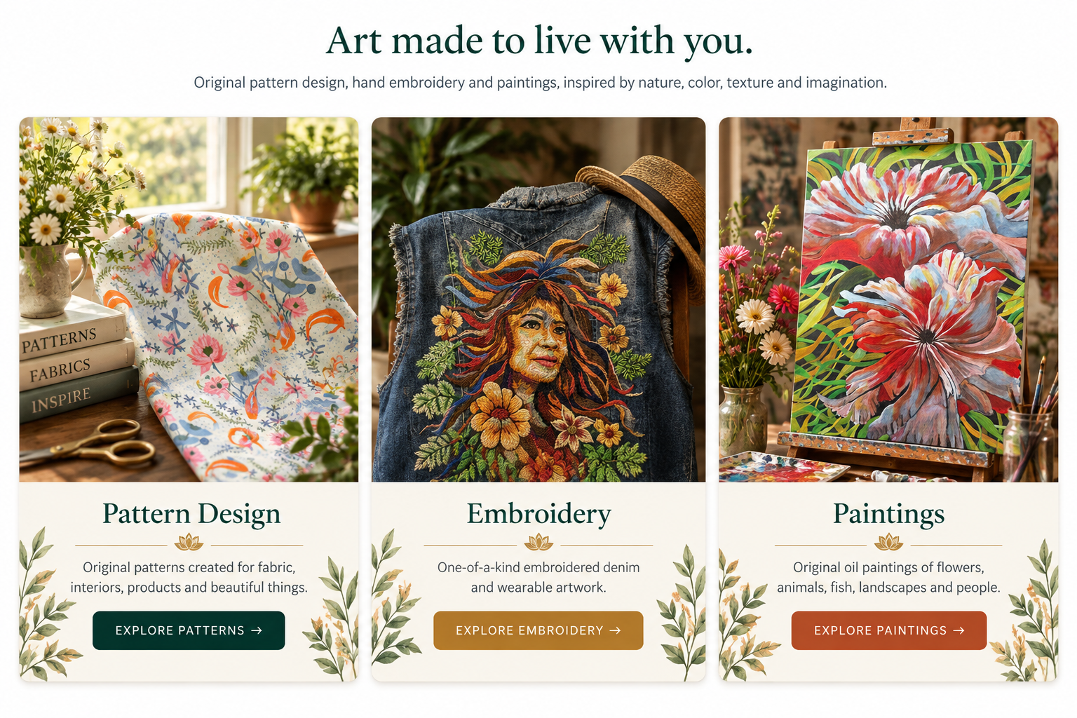 Nitya Studio Pattern Design, Embroidery and Paintings